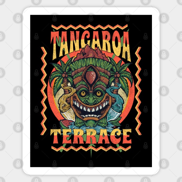 Tangaroa Terrace Tropical Bar and Grill California Distressed look Design Sticker by Joaddo